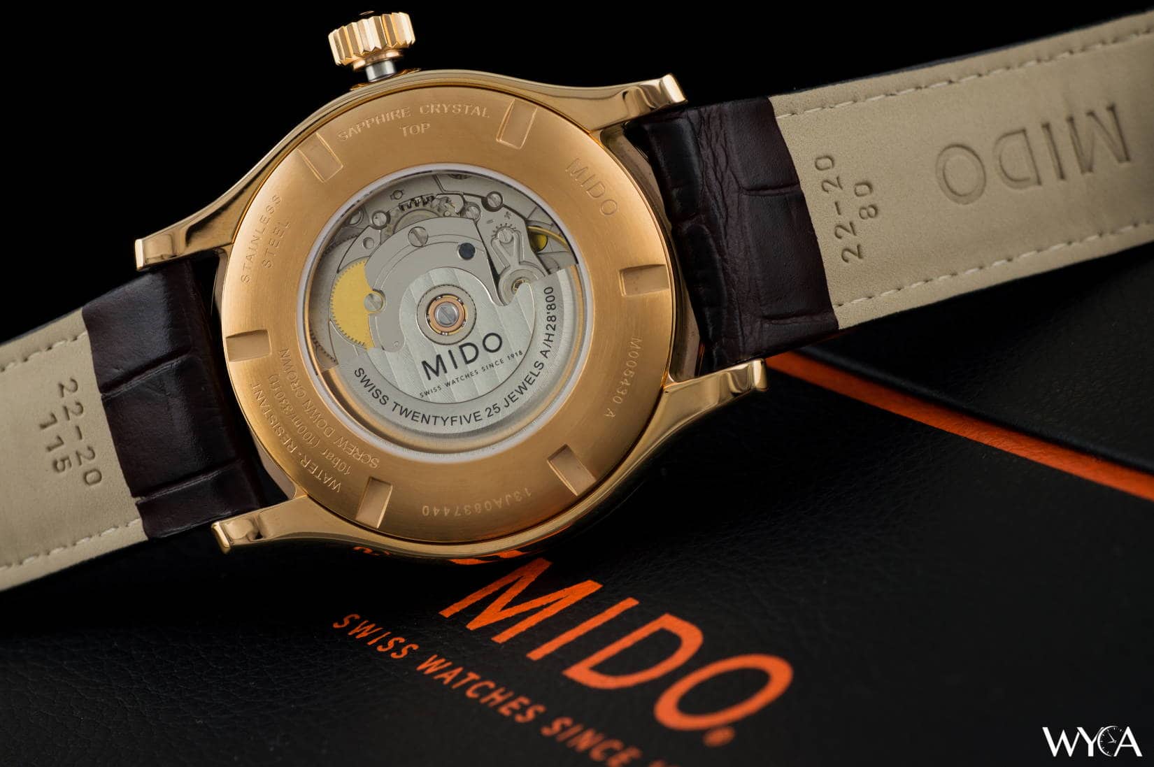 Movimiento automático Mido calibre 80.