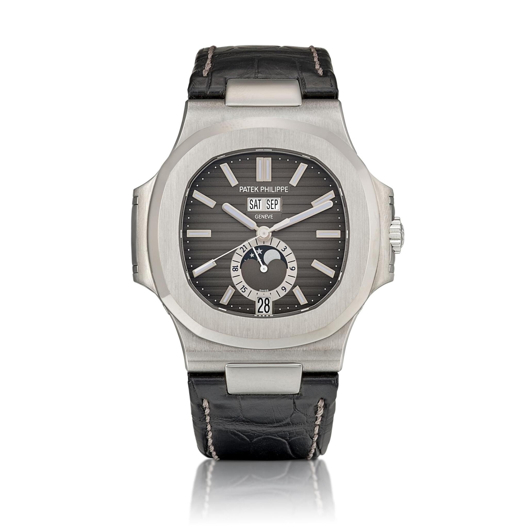 Patek Philippe Nautilus Reloj automático GMT con fase lunar