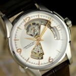 Hamilton Jazzmaster Open Heart en oro rosa